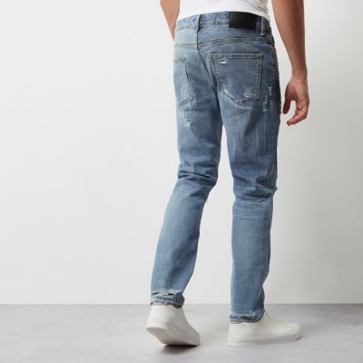 Light blue fade patch Sid jeans